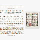 10Pcs/Set Cute Plant Leaves Washi Tape Kawaii Flower Masking Tape Whale Decorative Tape For Sticker Scrapbooking DIY Photo Album